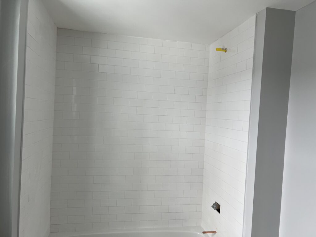 Home Modern bathroom remodel with updated fixtures
